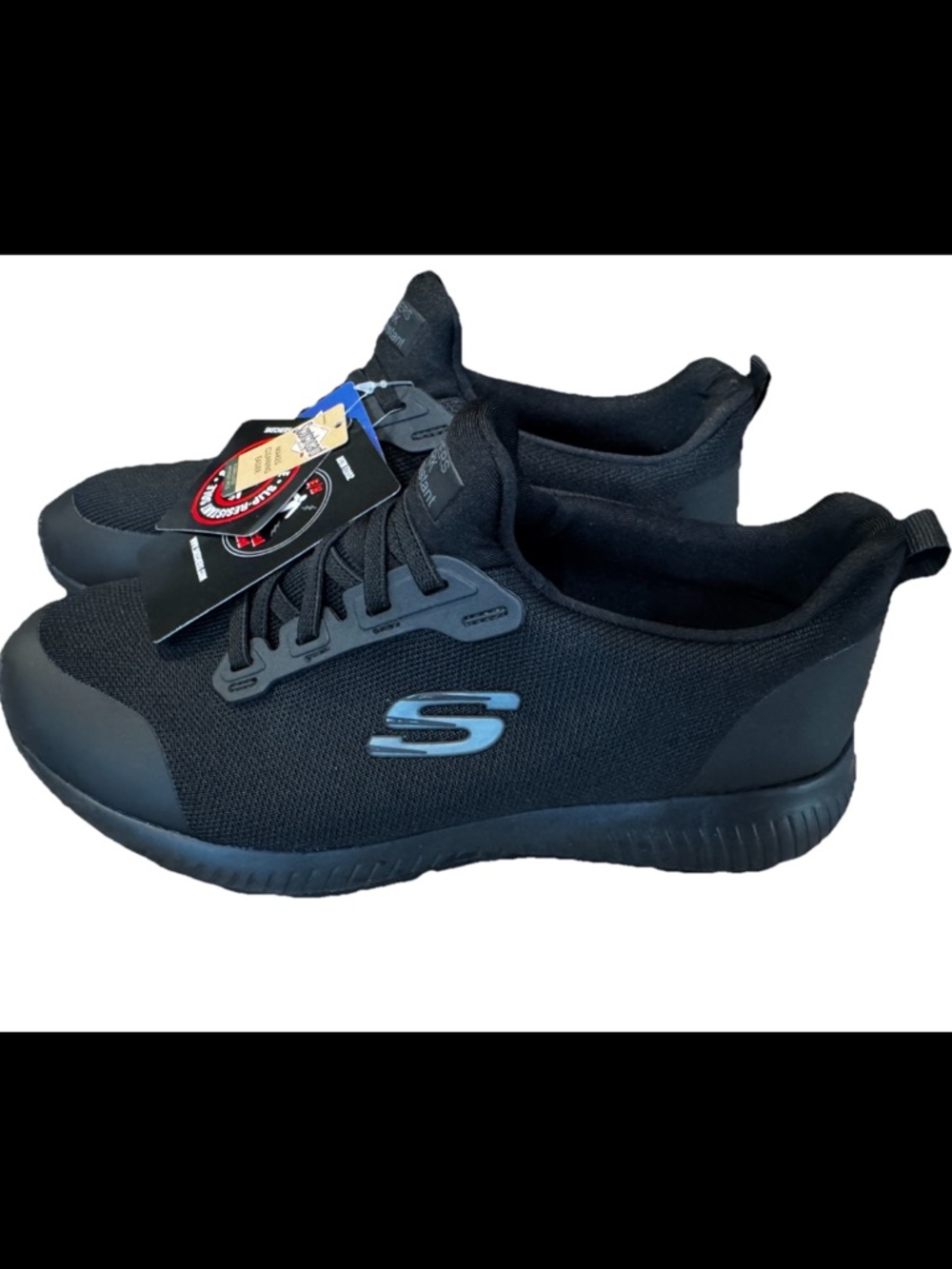 Sold Work Relaxed Fit Squad Slip Resistant Work Shoe Womens Size 9.5 Black